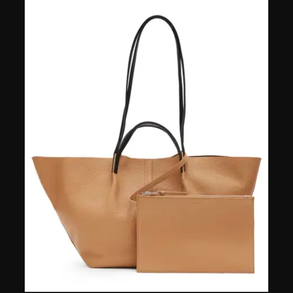AllSaints Odette East/West Leather Tote, Palisade Tan